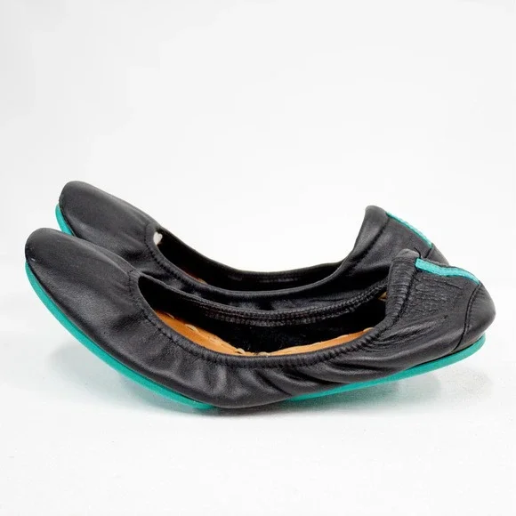 Tieks by Gavrieli Ballet Flats Black Leather Comfort Shoes Women's Size 7